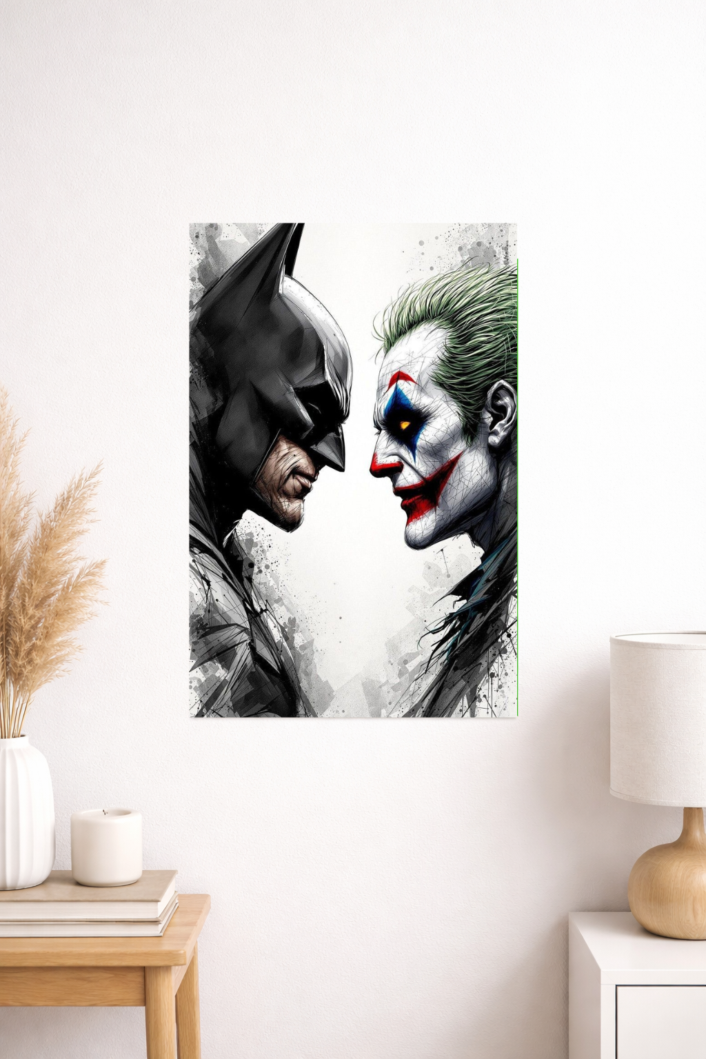 Batman vs Joker Faceoff Poster | Dark Rivalry Art | Inkzy