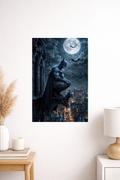 Batman Gotham Moonlight Vigil Poster | Dark City Aesthetic | Inkzy