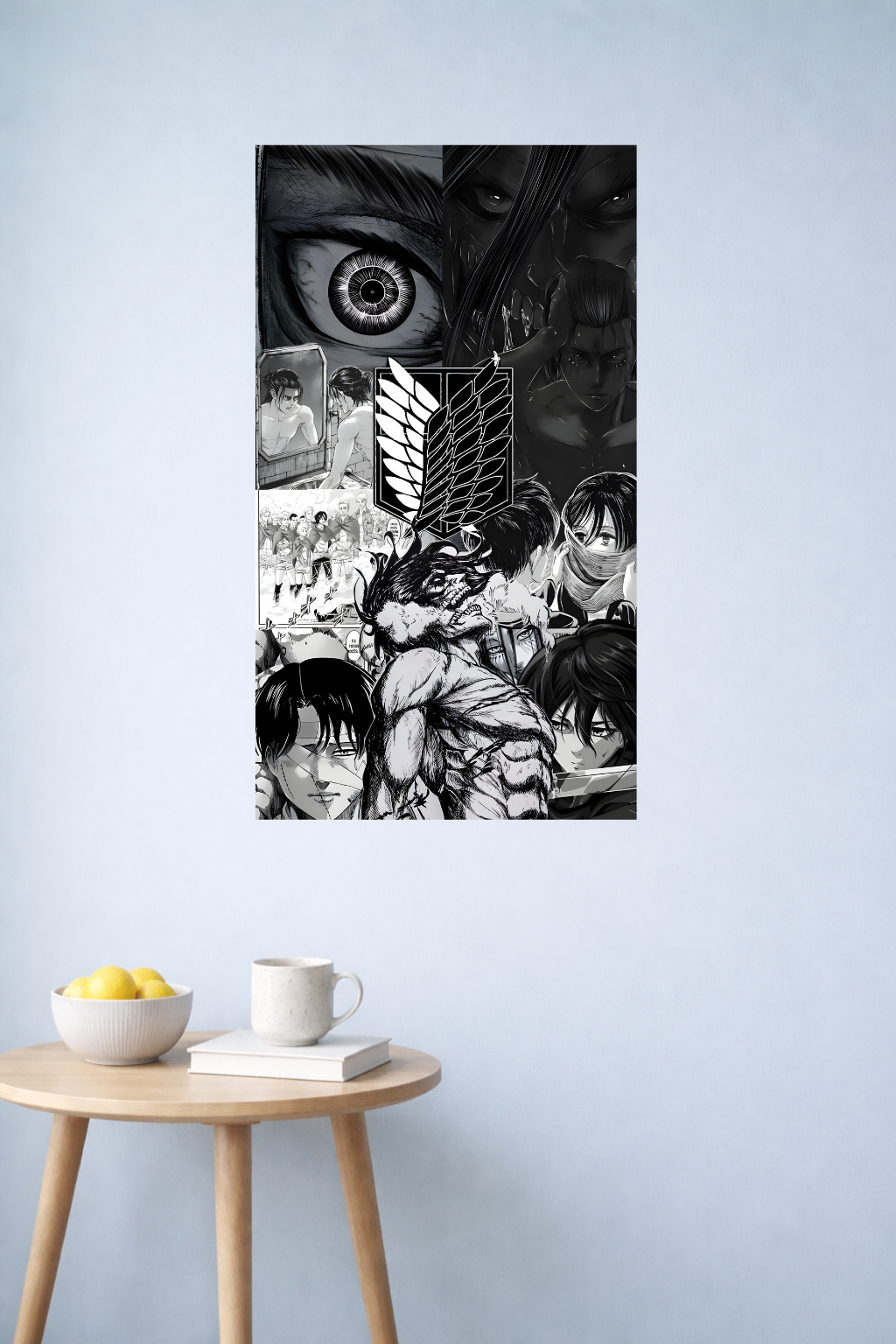 Levi & Eren War Poster | Attack on Titan Grunge Aesthetic | Inkzy