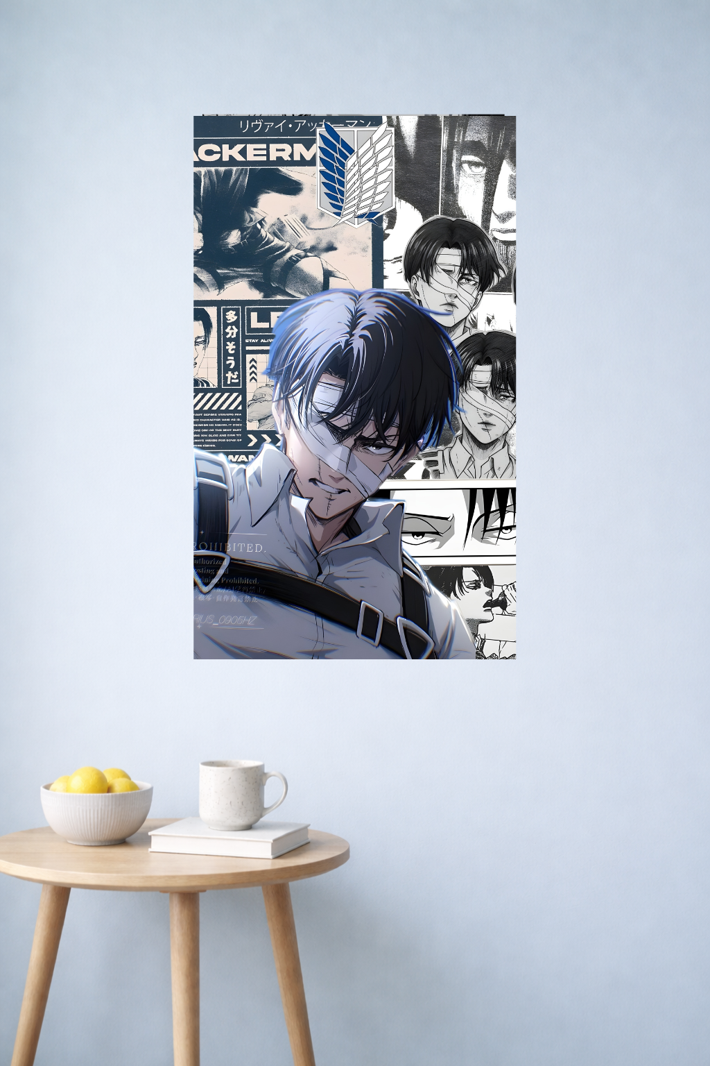 Levi Ackerman Resilience Poster | AOT Injured Hero Aesthetic | Inkzy
