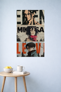 Eren Mikasa Levi Poster | Attack on Titan Trio Collage | Inkzy
