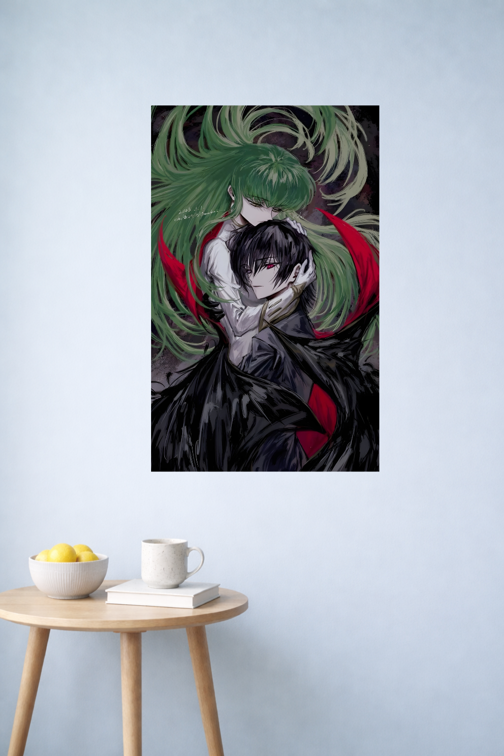 Code Geass Lelouch & C.C. Poster | Dark Anime Bond Minimal Scene | Inkzy