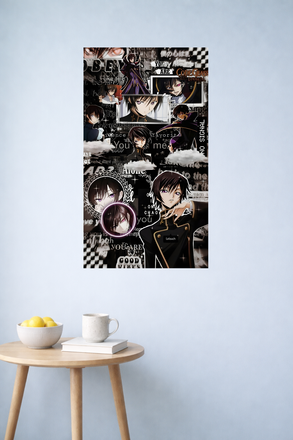 Lelouch Mind Games Poster | Chaos Strategy Aesthetic Collage | Inkzy