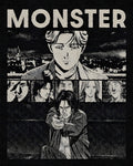 Monster Iconic Characters Poster | Noir Anime Collage Scene | Inkzy