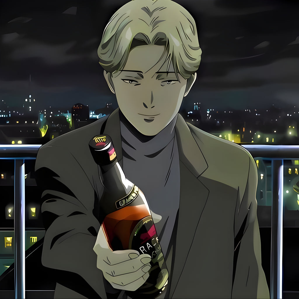 Monster Johan Wine Scene Poster | Dark Aesthetic Anime Art | Inkzy