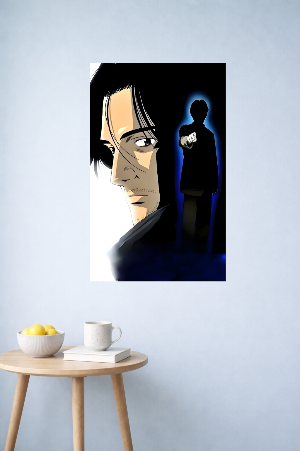 Monster Light vs Darkness Poster | Thriller Anime Minimal Scene | Inkzy